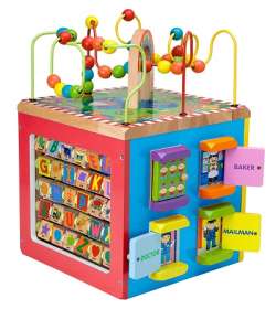 ALEX Jr. My Busy Town Wooden Activity Cube
