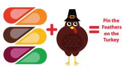 Pin the Feathers on the Turkey Thanksgiving Game