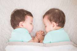 twin baby boys sleeping