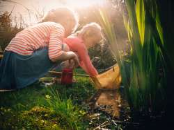 kids playing outside during the spring