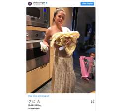 chrissy teigen's instagram post about her postpartum body