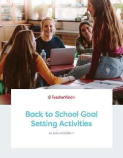 A themed packet of back to school goal setting activities 