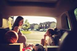 mom asking daughter questions about school