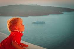 Little boy at the ocean