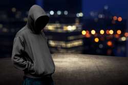 Adolescent at night