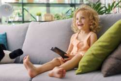 Kid watching TV