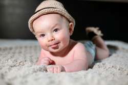 Baby wearing a hat