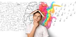 Creative boy thinking