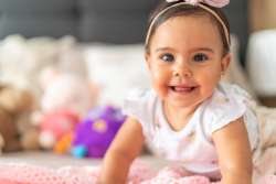 baby girl playing