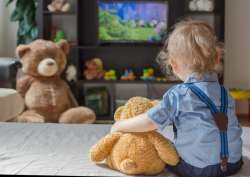 baby watching tv