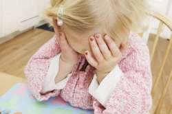 Girl learning to read