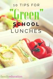 Green School Lunches Pinterest Graphic