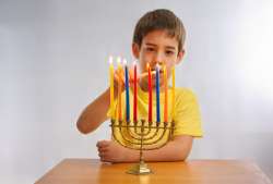 Homemade Hanukkah Menorah Activity for Kids