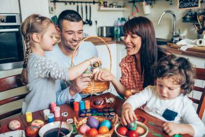 family building easter baskets