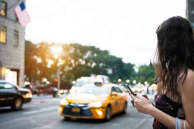 teen using uber