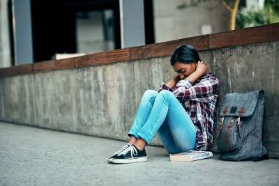 teen girl have anxiety about college