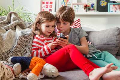 kids using parents' old iphone