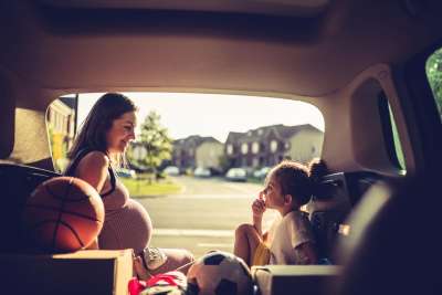 mom asking daughter questions about school