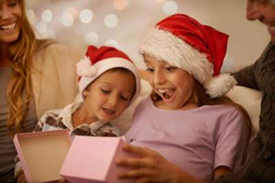 11 year old opening gifts