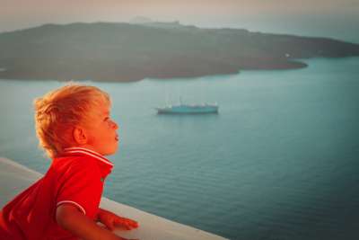 Little boy at the ocean