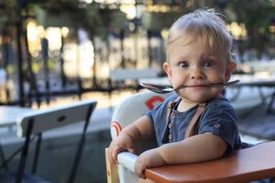 Smiling baby boy