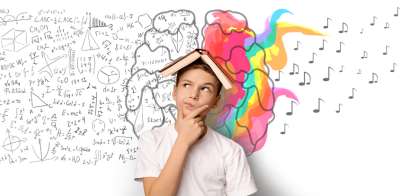 Creative boy thinking