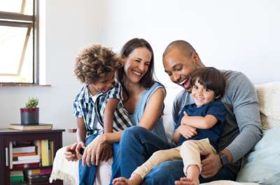 laughing family