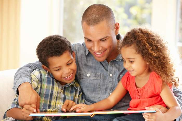 Father Reading Poems to Children