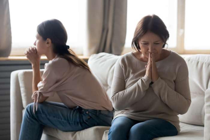 Estranged mother and daughter