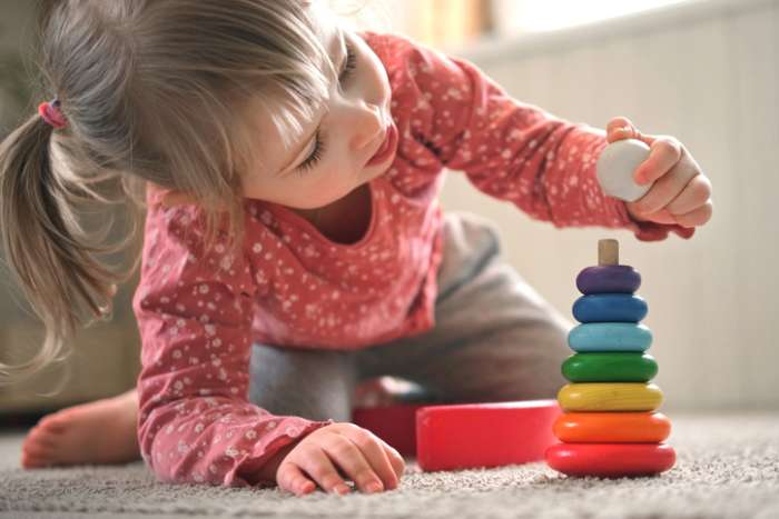 Little girl playing