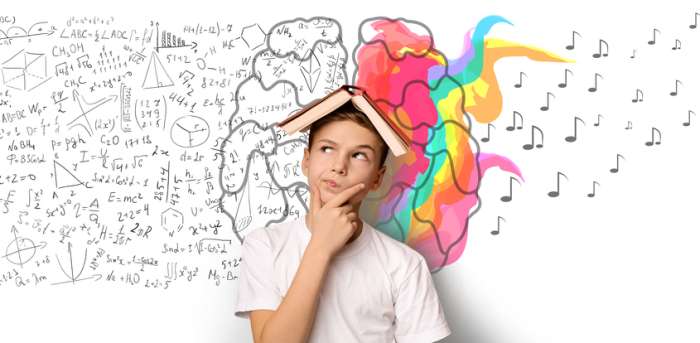 Creative boy thinking