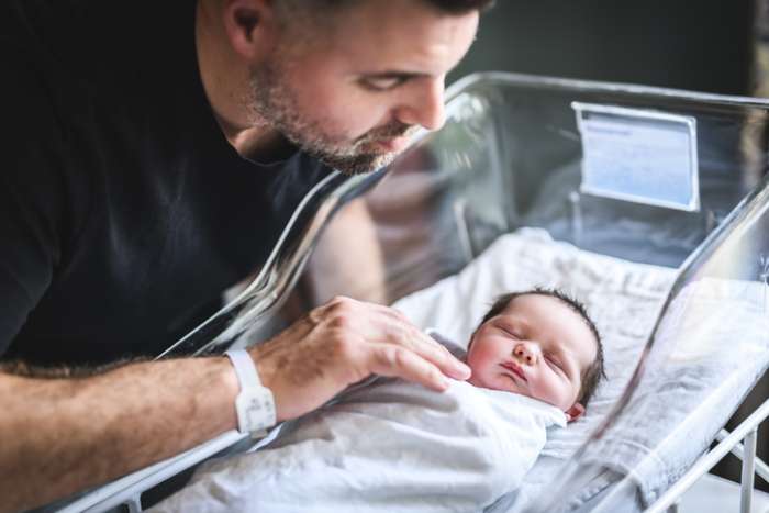 New dad and baby