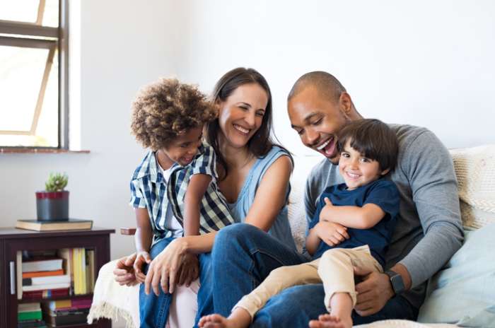 laughing family