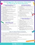 kindergarten readiness checklist 