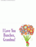"Love You Bunches, Grandma" Printable Mother's Day Card
