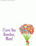 "Love You Bunches, Mom" Printable Mother's Day Card