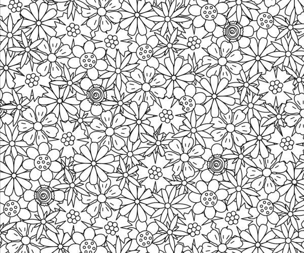 Adult Coloring Page - Flowers