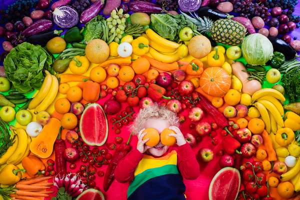 Eat a variety of fruits and vegetables for eye health