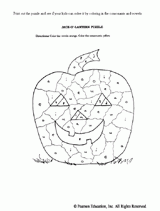Printable Jack-o'-Lantern Puzzle for Halloween