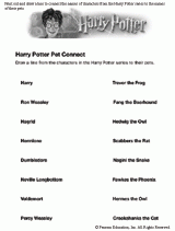 Harry Potter Pet Connect and Answer Key