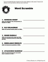 People of the 20th Century Word Scramble