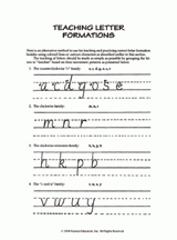 Teaching Letter Formations