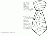 "It's No Tie" Father's Day Card Kids Can Color
