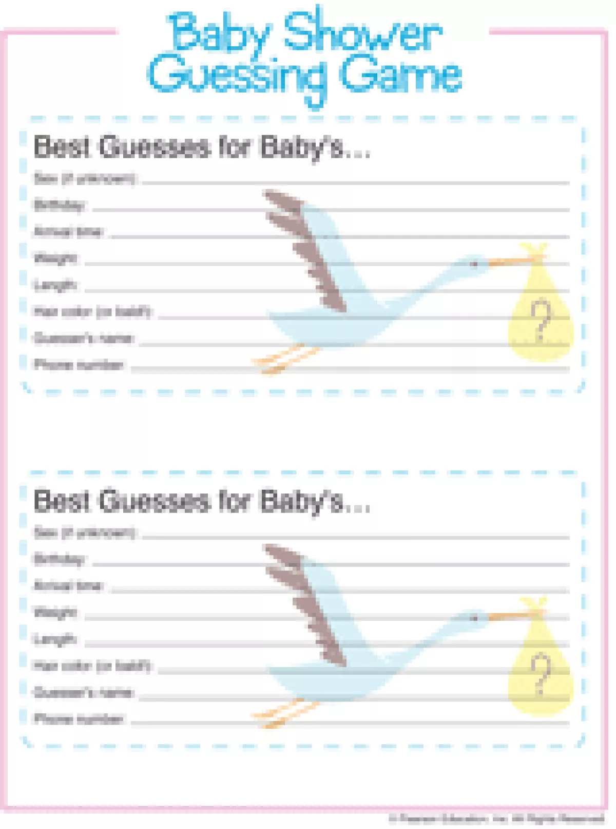 Guess Baby Weight Chart