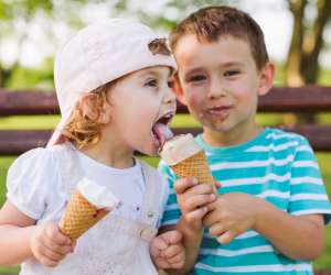 kids celebrating life's little moments with ice cream
