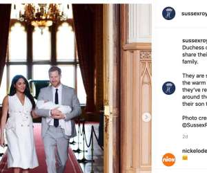 screenshot of the Sussex Royal instagram page