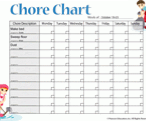 Chore Chart For 11 Year Old Boy